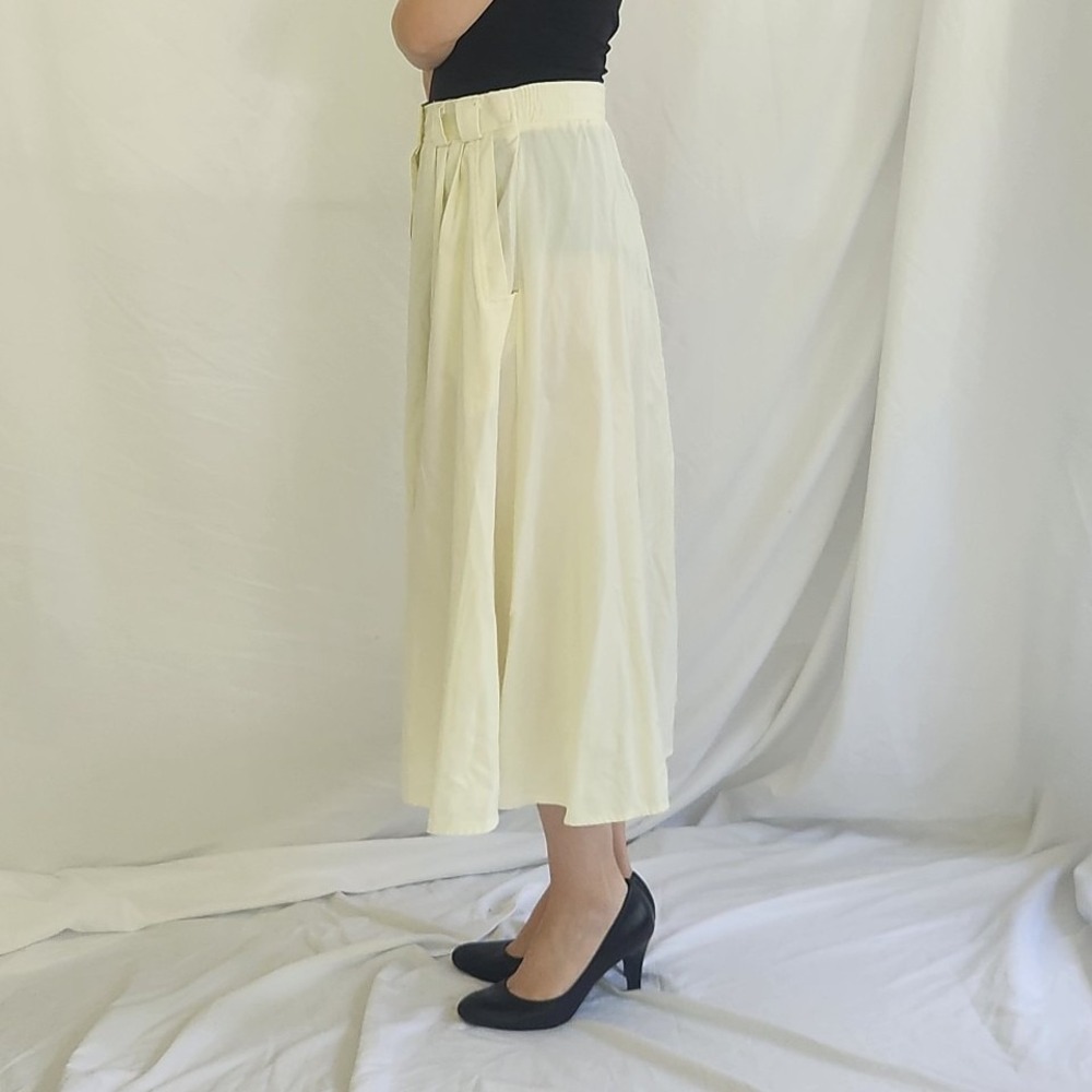 90s Ivory Button Down Skirt - Picture 2 of 5